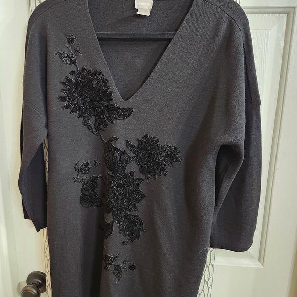 Chico's Sweaters - Chico's Black Knit Top